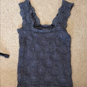 NWT Intimately brand (free people) Dark Gray/black Textured Sleeveless Top M/L